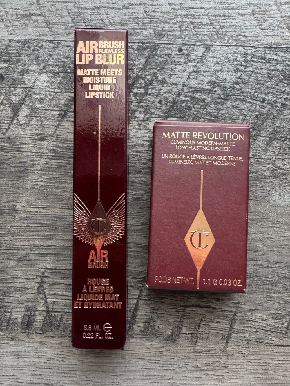 Charlotte Tilbury Liquid Lipstick & Mini Matte Revolution Lipstick in Pillowtalk